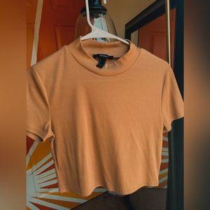 Nude Cropped MockNeck